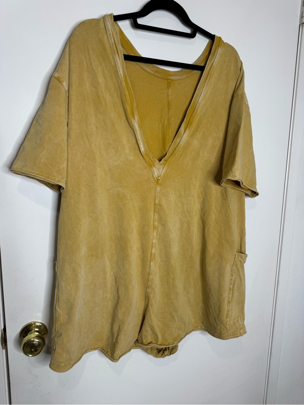 Free People Movement Hot Shot Tee Romper Dried Palm Size L - Picture 6 of 7